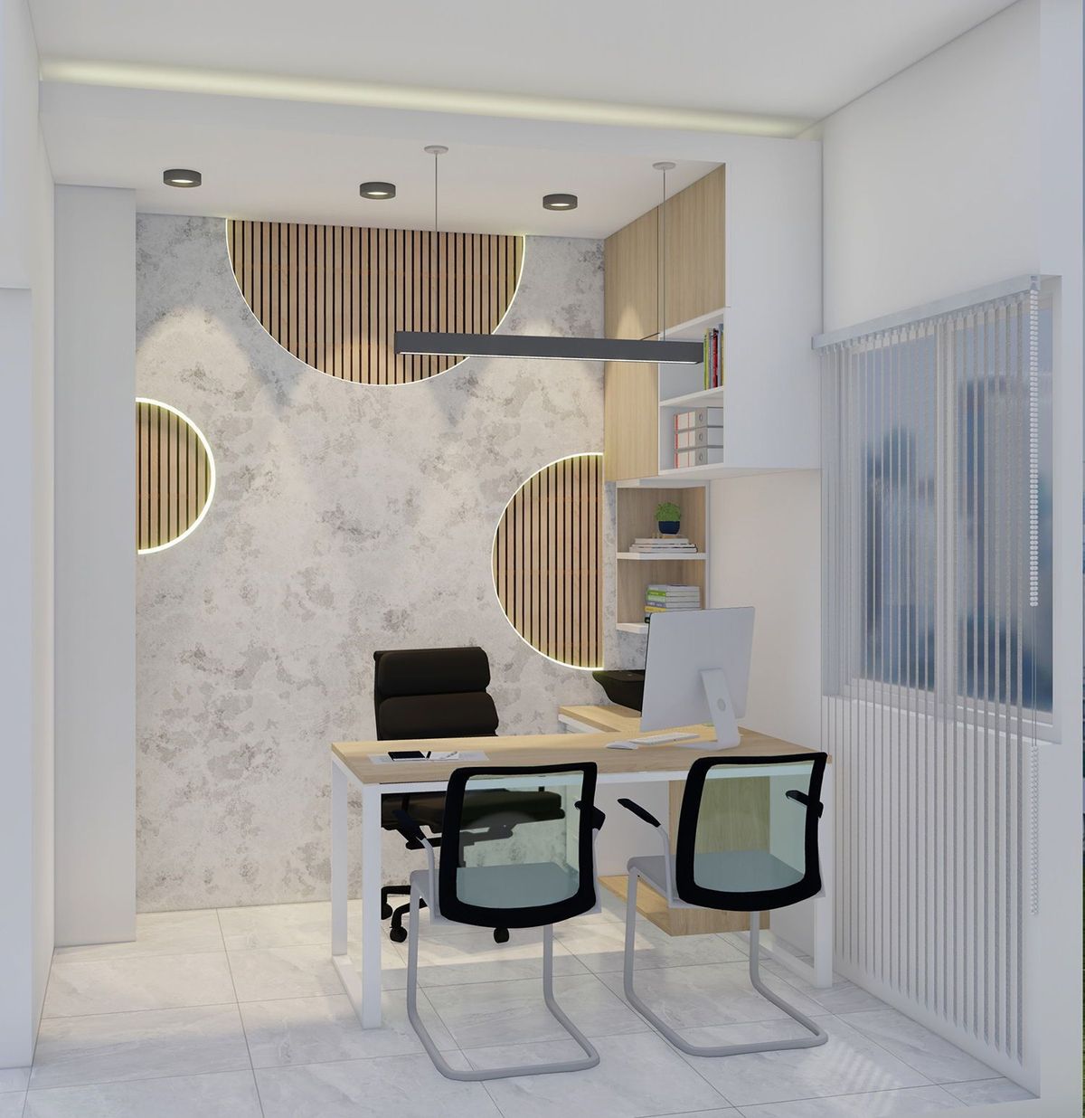 Modern MD Chamber with Private VIP Leather Sofa Meeting Lounge #8